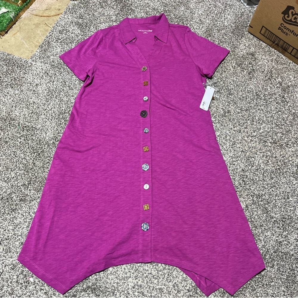 SOFT SURROUNDINGS NWT $99 Danielle Button Dress i… - image 3